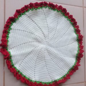 Tapete Blanco con Rojo