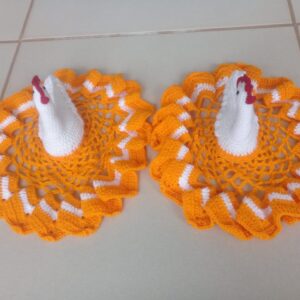 Set de 2 Centros de Mesa (Figura de Gallina)