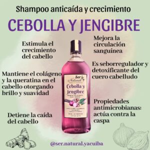 Shampoo de cebolla y jengibre 500ml